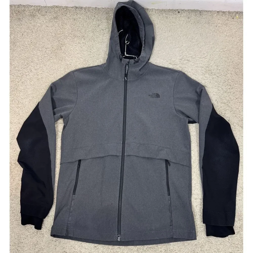 The North Face Men's Tactical Flash Jacket Soft shell Gray And Black Size M Hike